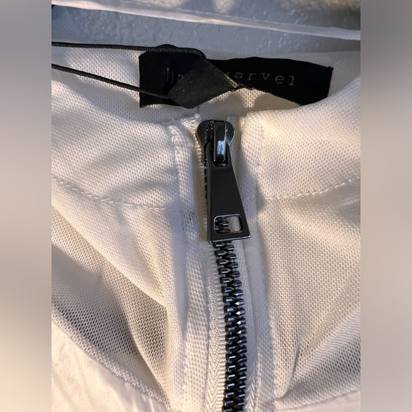 Dance & Marvel Sheer White Hooded Zip-Up Jacket - Size M - Picture 4 of 8